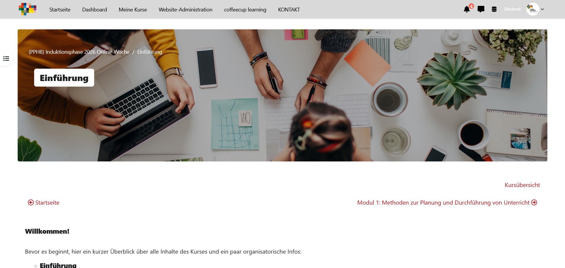 Induktions-MOOC – Kursübersicht