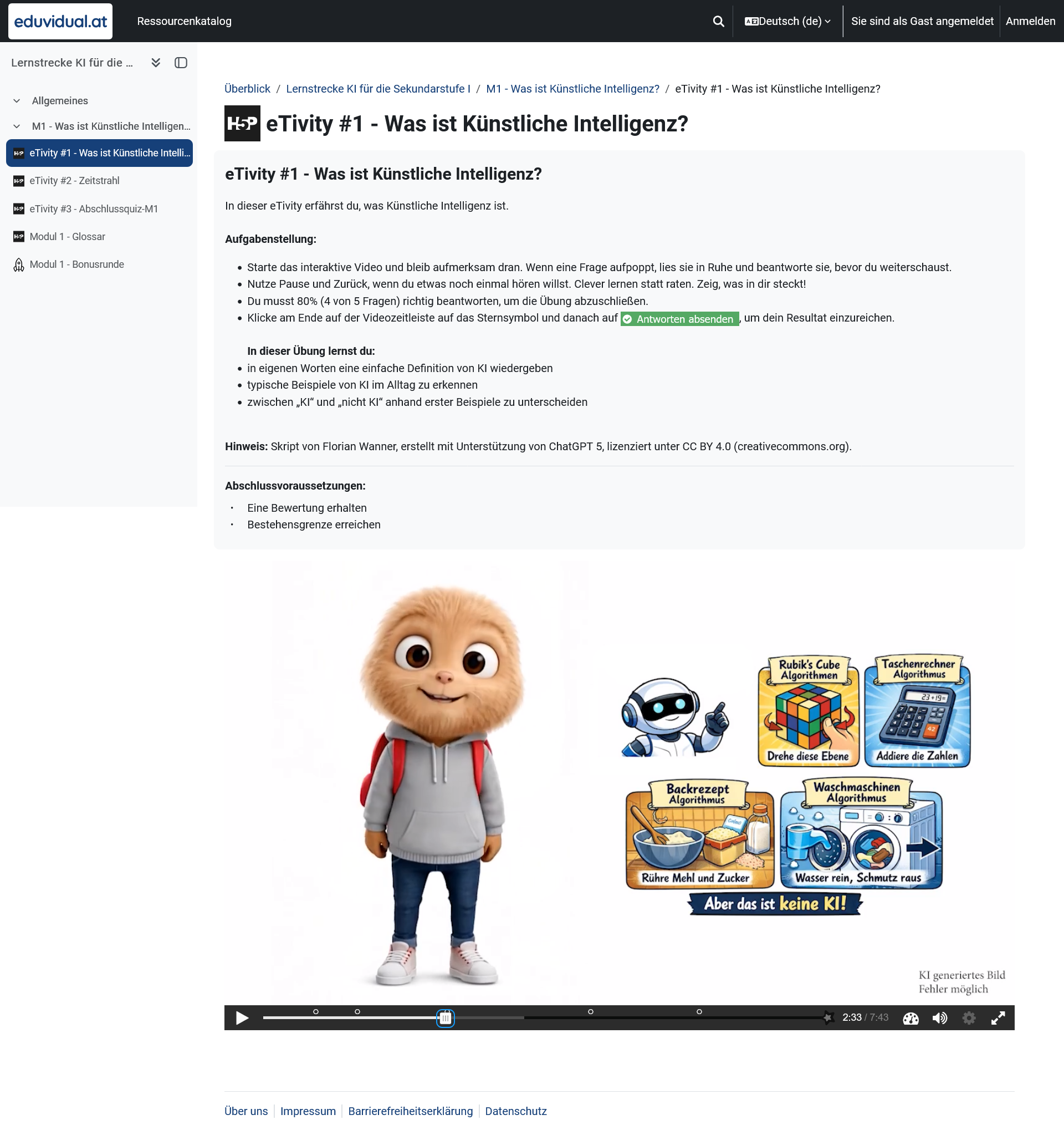 Lernstrecke KI – Modul