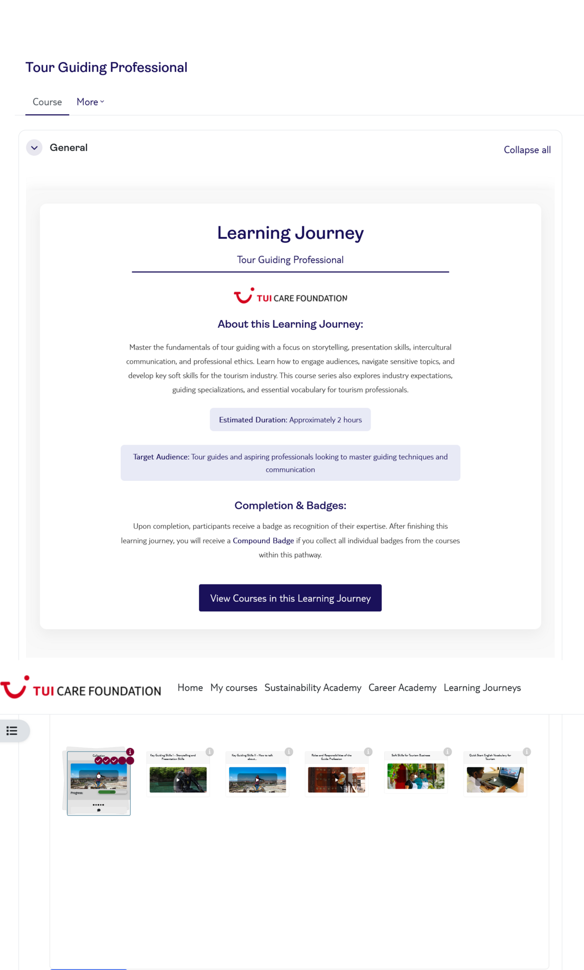 TUI e-Academy – Badge-System